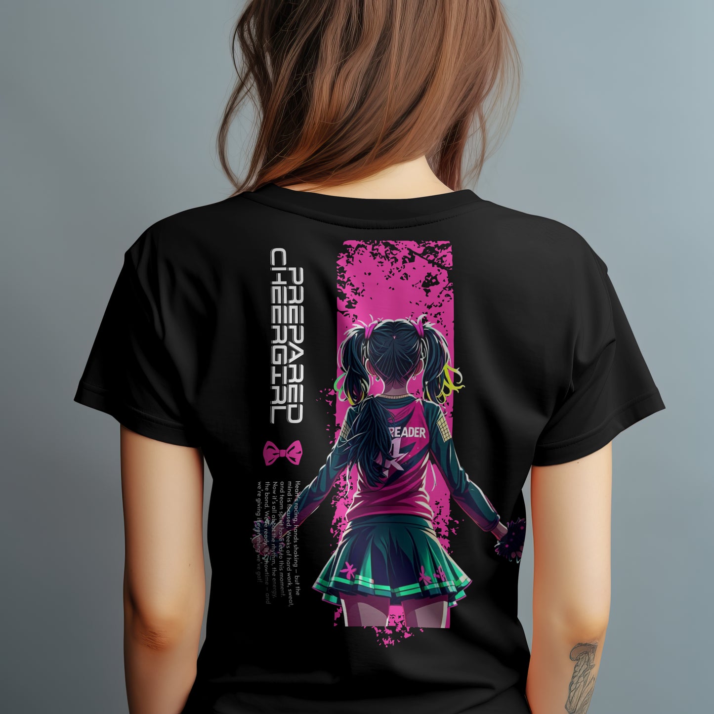 prepared cheergirl Shirt Backprint